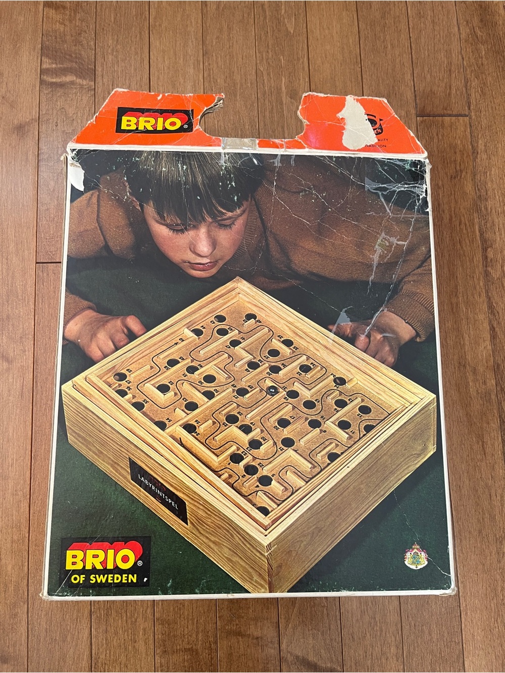 vintage BRIO Labyrinth wooden maze game